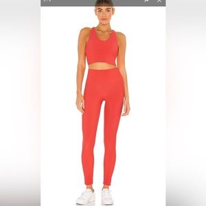Beach Riot ribbed  Coral set , leggings & bra 💖